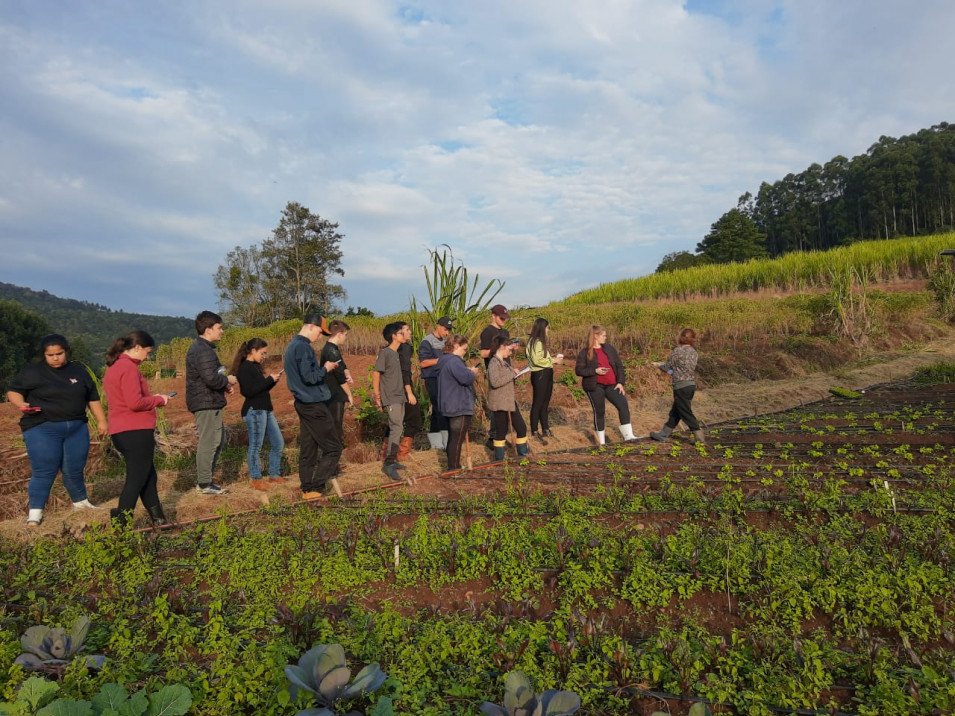 Turma do Curso Técnico em Agropecuária realiza saída de campo para uma propriedade rural
