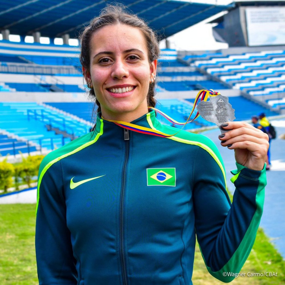 Naiuri Rigo é medalha de prata no Campeonato Sul-Americano de Atletismo